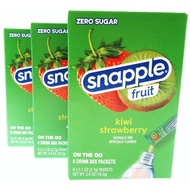 [American product] Strawberry and Kiwi Snapple Juice Powder Box of 6 Small Packets