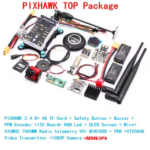 NEW Pixhawk White Shell PIX 2.4.8 M9N 32 Bit Flight Controller Autopilot with 4G SD Safety Switch Bu