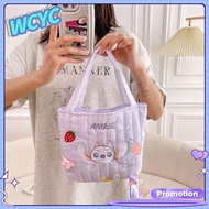 WCYC Reusable Cute Cartoon Tote Bag Large Capacity Light Weight Single Shoulder Handbag High Quality Soft Shopping Bag