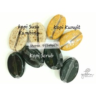 Sabun Kopi Scrub, Kopi Kunyit, Kopi Susu Kambing, Kopi Mutiara