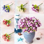 15 heads Artificial Bouquet Bud Artificial Flower Bouquet Star Bud Rose Bud Fake Silk flowers Artificial Flowers Home Decor Room Decoration