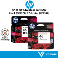[Original] HP 46 Black Tri-color Ink Cartridge HP Deskjet Ink Advantage 2020hc 2520hc AiO Printer Ultra 2029 2529 4729 Printer