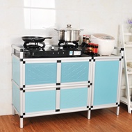 HY-$ Simple Cupboard Cupboard Multi-Functional Kitchen Stove Metal Storage Cabinet Aluminum Alloy Household Kitchen Cabi