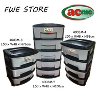 ACME Plastic Drawer / Cabinet / Storage Cabinet Multi Color 4003M-3 4003M-4 4003M-5 (3 Tier / 4 Tier / 5 Tier)