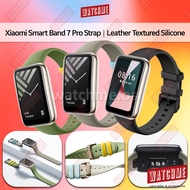 Xiaomi Smart Band 7 Pro (mi band 7 pro) Strap, Leather Textured Silicone Strap, Stainless Steel Buck