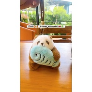 Panda Keychain Hugging Blue Fish From Chengdu