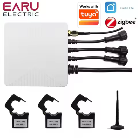 Tuya WiFi ZigBee Smart Energy Meter KWh Power Monitor 3 Phase Single Phase 500A 300A 200A 120A 80A C