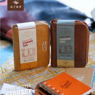 TN Travel Handbook Accompanying Notepad Zipper Portable Storage Book M5A7/Fixed-Leaf Loose-Leaf Dual