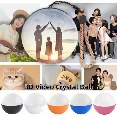 3D Crystal Ball Video Player with Base Video Display Electronic Memory Ball Anniversary Birthday Gif