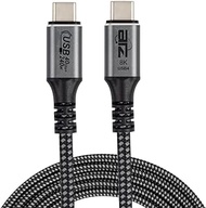 ATZ USB 4 (1m) Type-C Gen 3x2/2x2 Male/Male Cable w/EMARK, 40GB Data/Charging 240W 5A/ 8K at 60Hz, Thunderbolt 4 Cable, USB 4 Type C Cable Fast Charging 240W (1m (40Gbps / 240w))