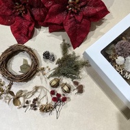 DIY材料包 Xmas聖誕花圈 聖誕節 乾燥花 交換禮物