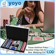 Texas Holdem Poker Set 200/300PCS Poker Game Casino Game Set Texas Hold em Chips Coins Poker Card To