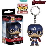 Disney Marvel Avengers Captain America Pop PVC Toy Keychain Cartoon Doll Toy Gift Ornament funko pop [GM]