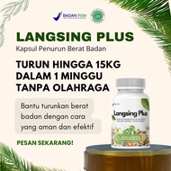 Langsing plus Obat diet Pelangsing badan dan perut buncit pria wanita turun 20 kg slimming kapsul ce