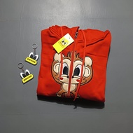 JAKET HOODIE ZIPPER PANCOAT RED MONKEY