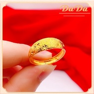 แหวนทองคําอิตาลี 18k ของแท้ 99.9% ทองคําแท้ Lucky Stars เครื่องประดับงานแต่งงานสําหรับผู้ชายและผู้หญ