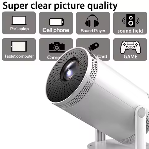 Mini Portable Projector Smart Projector Auto Horizontal Correction 180° Rotatable Movie Projector Id