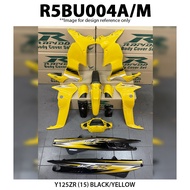 Cover Set Rapido Y125ZR Yamaha (15) Black Yellow Ysuku Y125 125ZR Kuning Warna Hitam Pattern Design 