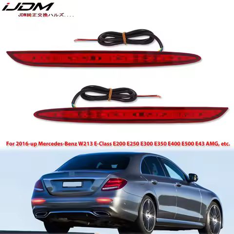 2pcs LED Bumper Reflector Lights For Mercedes-Benz E400/E450/GLC300/GLE350/SLC300/AMG GT Tail,Brake 