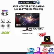 [ผ่อน 0% 3 ด.]ACER MONITOR NITRO GAMING LED 23.8" VG240YX1BMIIPX(IPS FHD/200Hz)/ประกัน 3 Years