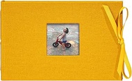 Kolo Noci Small 4x6 Photo Album, Holds 24 Photos, Ideal for Weddings and Baby Books, Indian Yellow