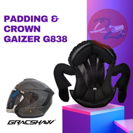 (PADDING) Gracshaw Helmet Gaizer G838 Inner Padding Sponge Cheek & Crown Padding Set - Driderz Helme