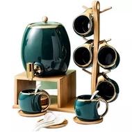 Coya Cozy 3L Premium Nordic Style Ceramic Water Dispenser Drinking Water Storage c/w Cup, Coaster an