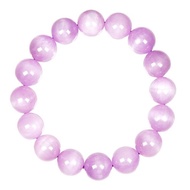 【正佳珠寶】紫鋰輝 頂級貓眼紫鋰輝 12.8-13.3mm 貓眼紫鋰輝手珠