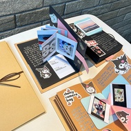 Creative Notebook diy 3D Mechanism Accordion Book Foldable Photo Album Custom Memorial Book Notebook