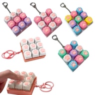 9 Key Keyboard Key Toy for Stress Relief Keychain Pendants Decompression Keyboard Toy Party Supplies