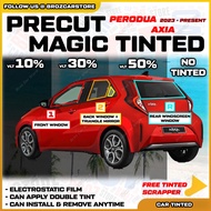 🪞 For Perodua Axia 2023 - Present PRECUT Magic Tinted Removeable Reusable Car Window Solar Film Tint