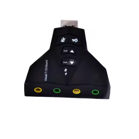 External Virtual USB 7.1 3D Sound Audio Card adapter Independent buttons Dual microphone headset aud