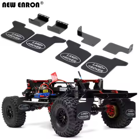 NEW ENRON Rubber Quarters Front & Rear Fender Mud Flaps Aluminum Bracket Set for RC Crawler Car 1/10