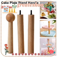 GREATESKOO Cake Plate Stand, 3 Tier 2 Tier Cake Stand,  Wood Disk Bracket Wedding Party