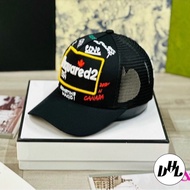 DSQUARED2 Men's and Women's Fashion Button Buckle Baseball Cap, Dsquared2 cool khaki mesh hat MU160