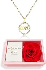 Love Necklace for Women Medallion CZ Halo Eternity Circle Pendant Mothers Day Gifts Meaningful Jewel