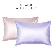 GRAND ATELIER One Satin Pillow case 20"x30" Purple / Pink/GRAND ATELIER Sarung Bantal Warna Ungu 51c