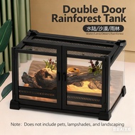 Boutique RecommendationDouble Front Door Rainforest Tank Climbing Pet Horned Frog Eyelashes Lizard G