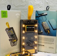 POWERBANK TRANSPARAN 10000mAh SUPER FAST CHARGERHITAM