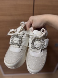 Yosuke 白色 厚底 閃閃 波鞋 婚紗鞋 水鑽 絲帶 日本官網訂