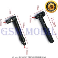 Wrench Socket Ratchet Wrench Handle Hexagonal Screwdriver 2 In 1 6.35 mm - 10008730 Socket Wrench Se