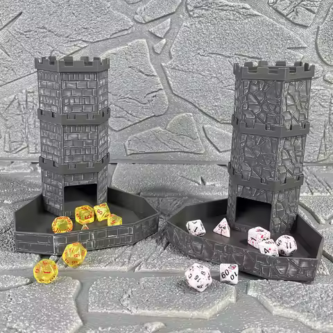 Bricks Castle Dice Tower Dice Rolling Tray Tower - Perfect for D&D Game RPG and Tabletop Gaming Best