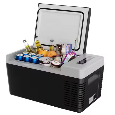 SIMZLIFE 12 Volt Refrigerator, 18QT(17L) Portable Car Refrigerator,-4℉~50℉, 12/24V DC & 110-240V AC,