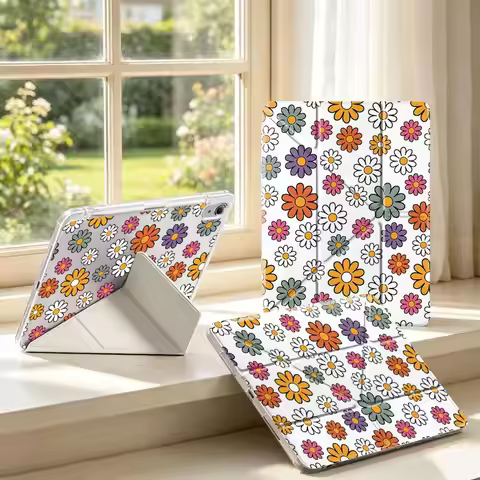 Retro Daisies Tablet Case For Samsung Galaxy Tab A11 S10 Lite A8 S9 Plus S7 FE S8 A9 Plus With Pen S