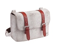 包順豐櫃 原價$1880/4折$800平售 9成新 Zkin Ropen (可放中距鏡頭) 單鏡反光 白色爆裂皮 真皮斜孭相機袋 Olympus Nikon Canon Sony Panasonic