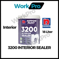 18L Nippon Paint 3200 Interior Sealer Wall Sealer Primer Undercoat Putih/ Dalam Dinding Rumah/ 18 Li