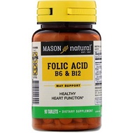 From America >> Mason Natural Folic Acid B-6 & B-12 90 Tablets