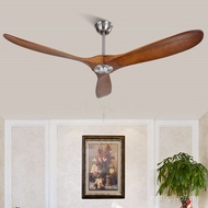 Sumber Rentas Sempadan 60-Inci Kuasa Angin Tinggi Kipas Siling Kayu Pepejal Tanpa Cahaya Kipas Ruang