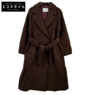 スローブイエナ 19-020-912-4080-4-0 สีน้ำตาล โมแฮร์ V-คอ โอเวอร์โค้ท ไม่มีการระบุ【มือสอง】