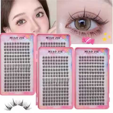 MIAOJIE 32Rows Eyelash Book High Quality Manga Lashes Cluster Lashes Manhua Eyelashes Elf Makeup Str
